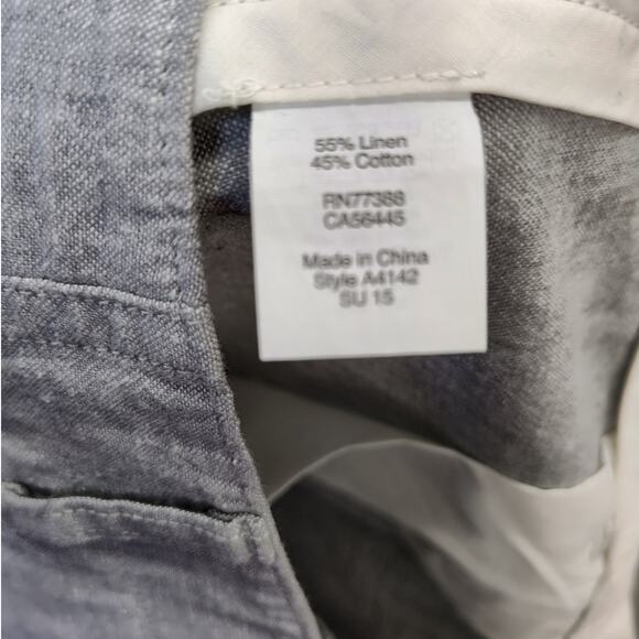 J. Crew Outlet Mens Linen Blend Gray Chino Style Shorts, 36 - Picture 7 of 8